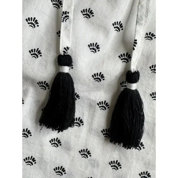 VINEYARD VINES White Black Fan Border Print Beach Maxi Dress Women Size XS - Picture 13 of 15